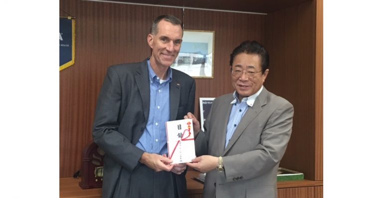 ダウ・ケミカル日本、相馬市の中学校にウォーターサーバー寄贈
