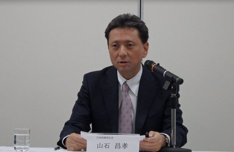 横浜ゴム山石社長が年末会見開く