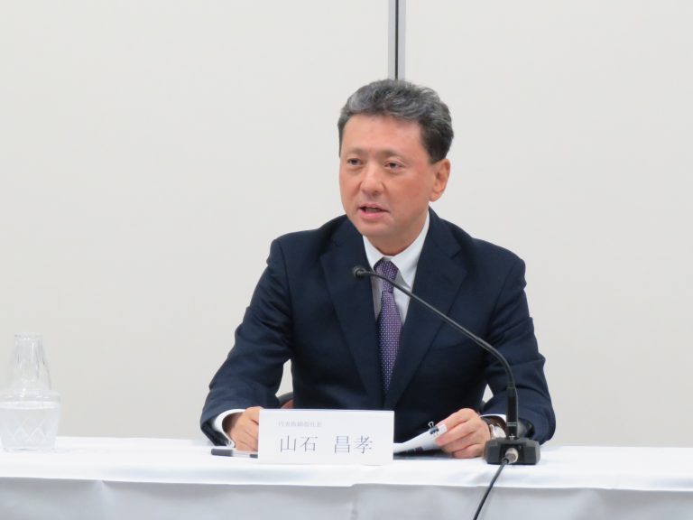 横浜ゴム、山石社長が年末記者会見