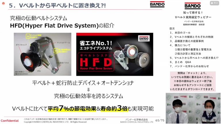 バンドー化学、ウェビナーを開催