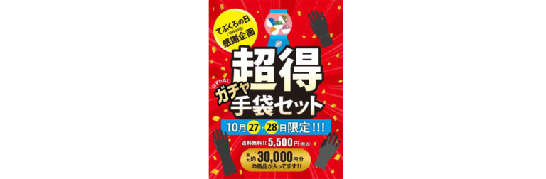 東和コーポレーション、超得ガチャ手袋セットを期間限定で販売