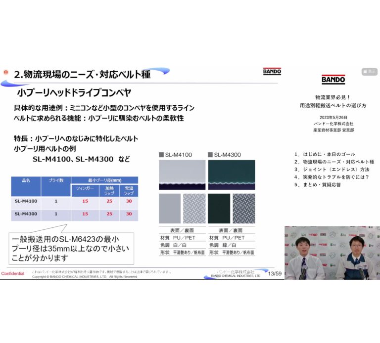 バンドー化学がウェビナー開催