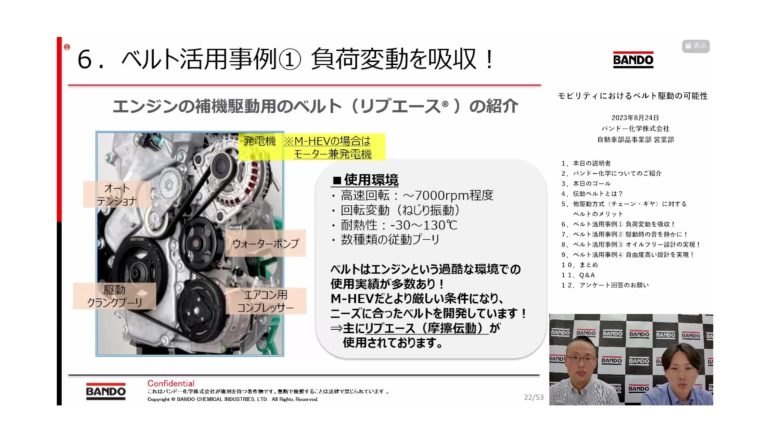 バンドー化学、ウェビナーを開催