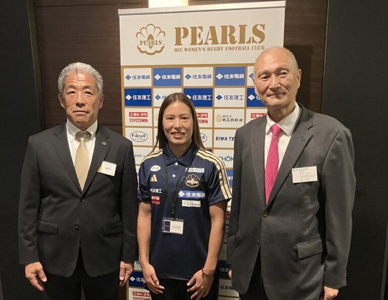 住友理工、女子ラグビーチーム「PEARLS」とメジャースポンサー契約